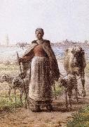 Jean Francois Millet A coulp of peasant oil painting
